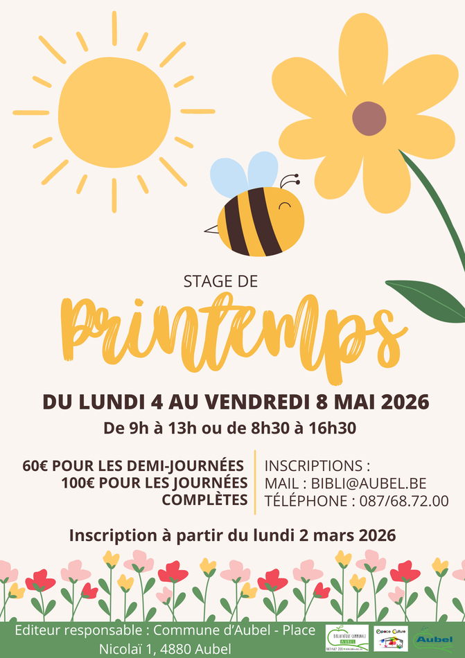 Affiche événement fête du printemps moderne illustratif coloré jaune marron
