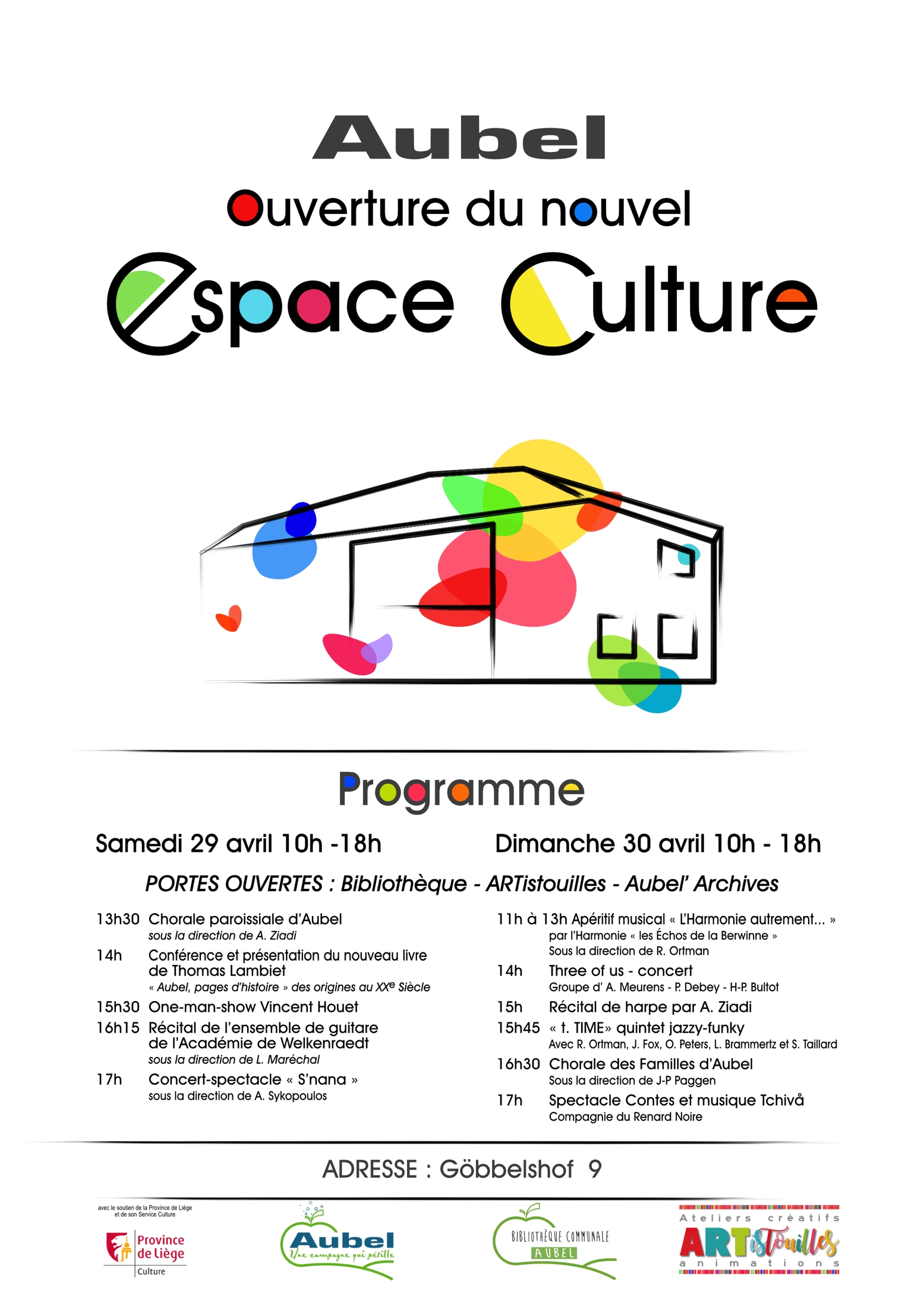 Affiche inauguration Espace Culture