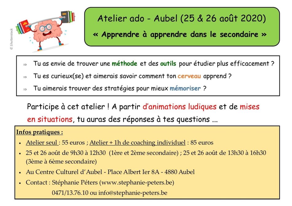 flyer stages secondaire ete2020 aubel