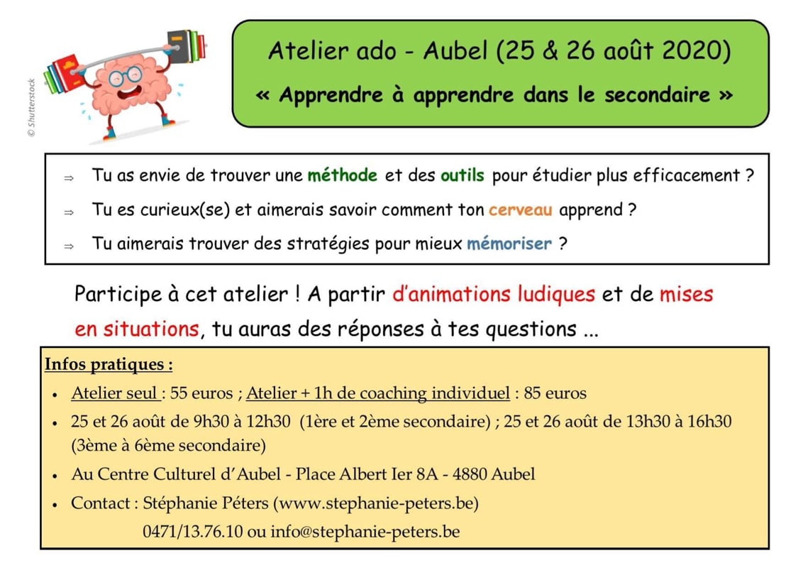 flyer stages secondaire ete2020 aubel