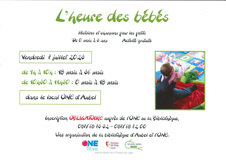 heure des bebes 7 juillet 23