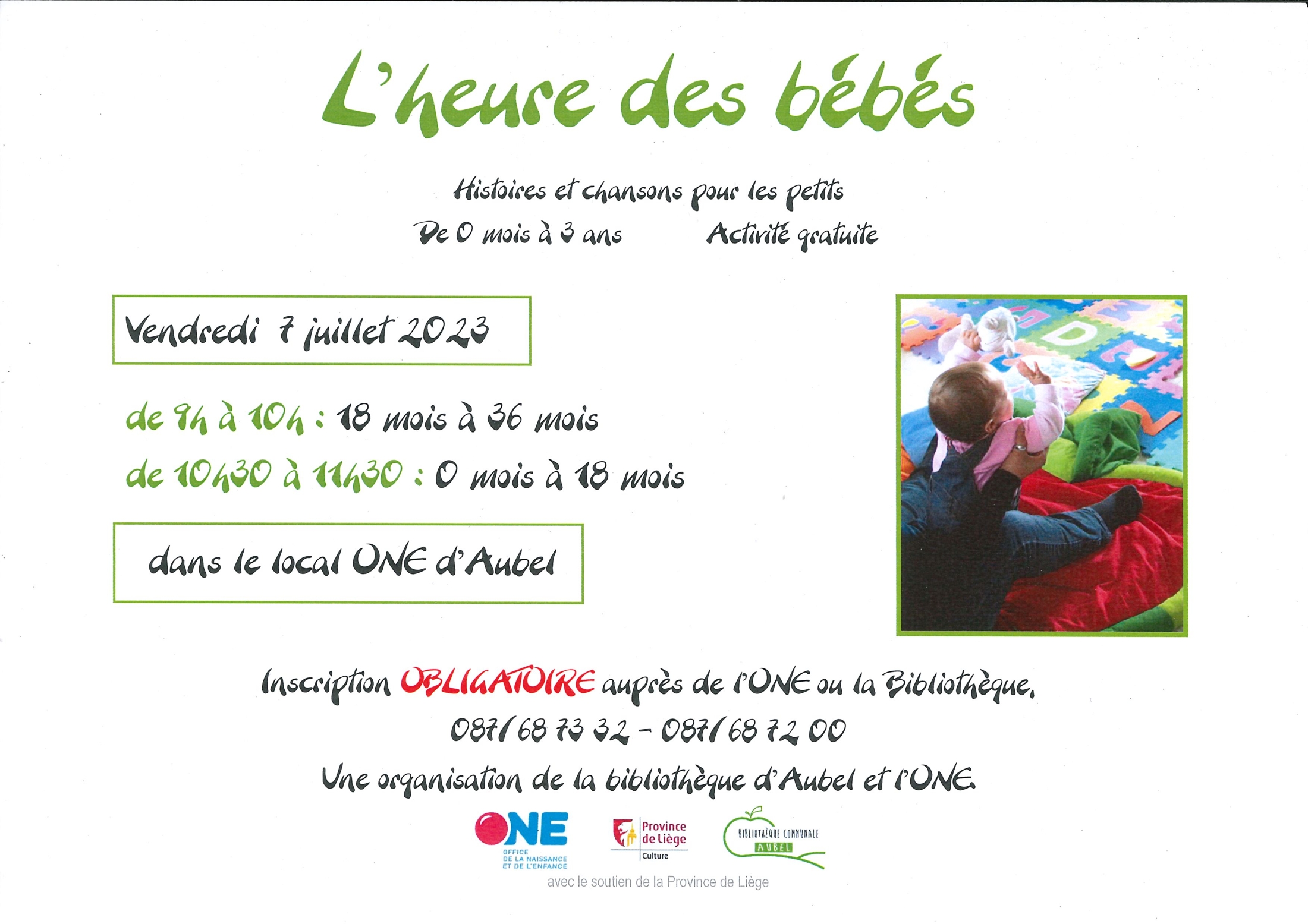 heure des bebes 7 juillet 23