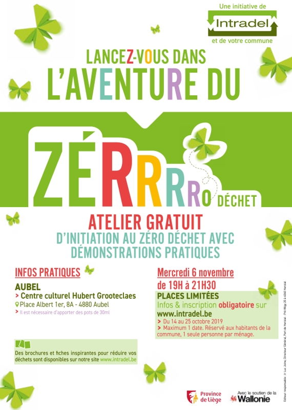 affiche Atelier zerrrro dechet A4 aubel BD