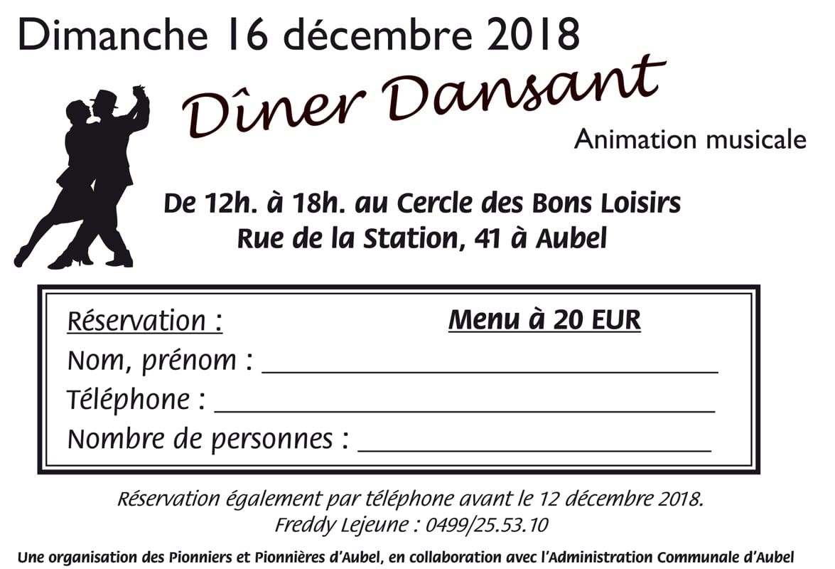 dîner dansant 2018 décembre