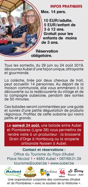 flyer balades en calèches 2019 verso