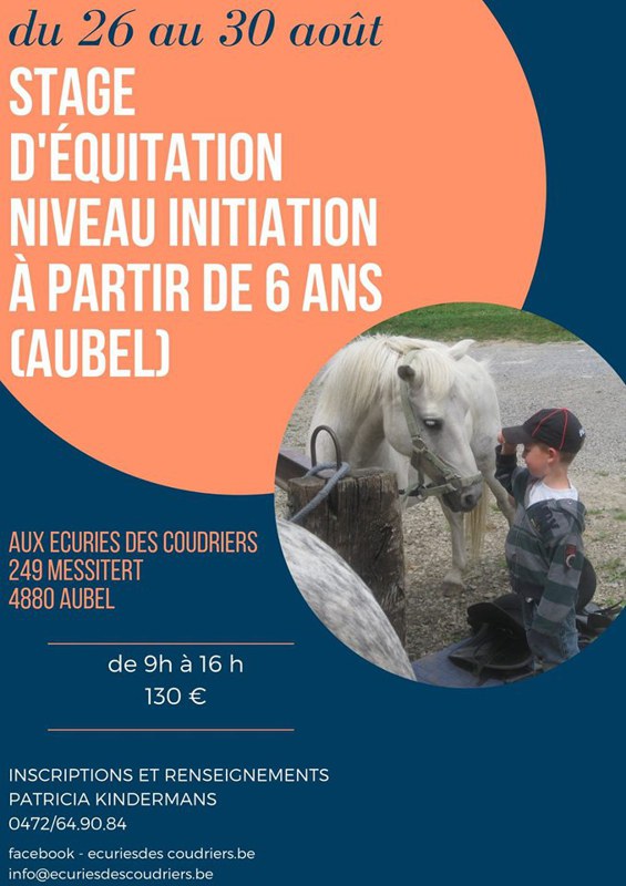 Initiation fin août 2019 du 26 au 30 août