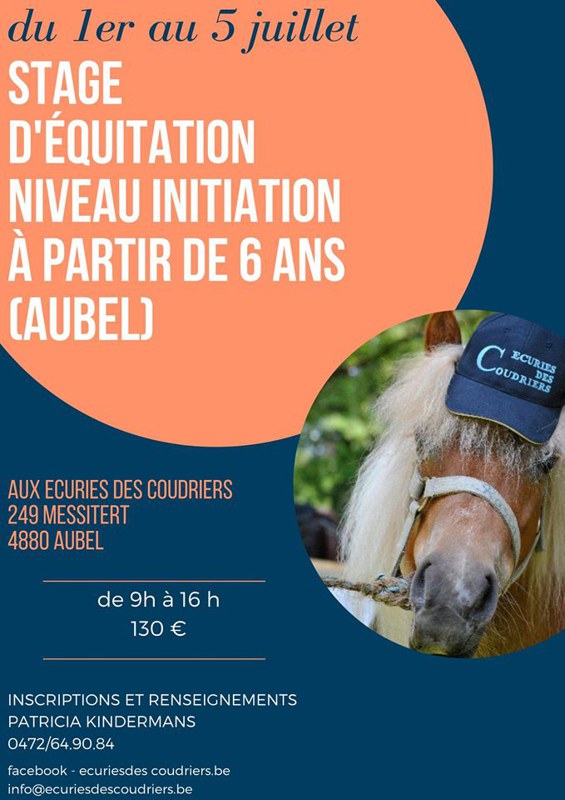 Stage initiation juillet du 1 au 5 juillet