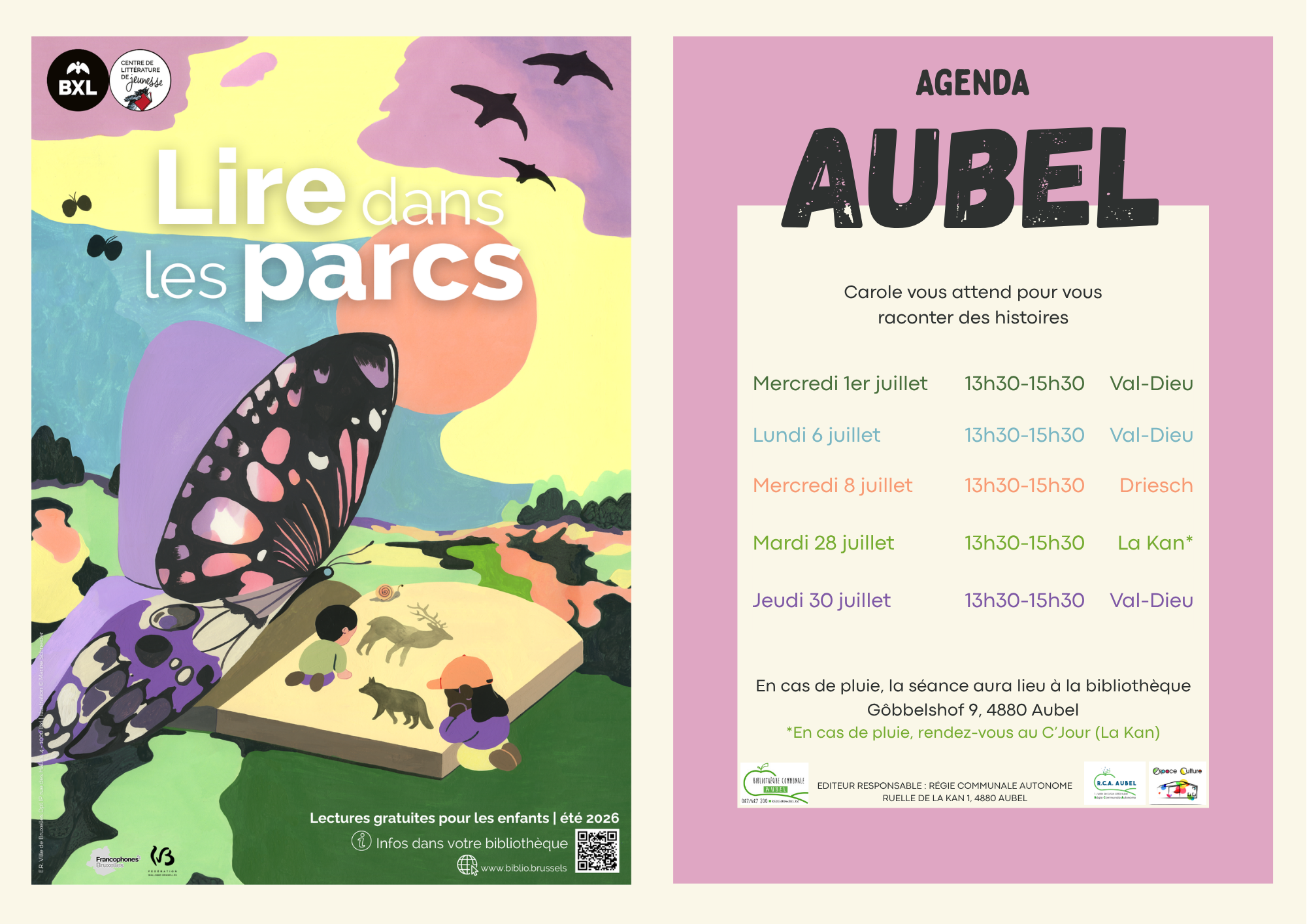 Lire dans les parcs 2026